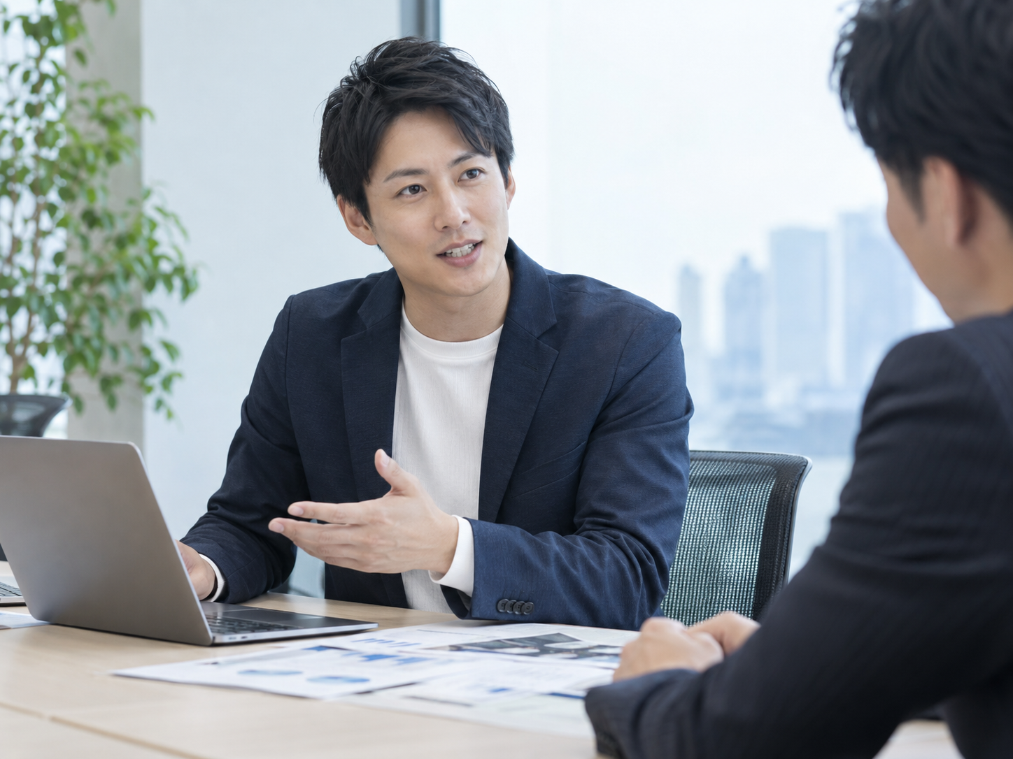 撮影されたプロフィール写真の例